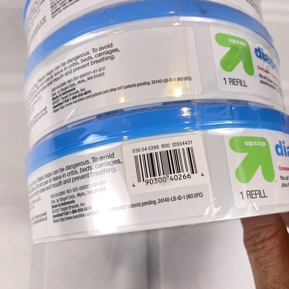 Up and Up 3 Pack Diaper Pail Refill Bags Holds 272 Diapers in Each